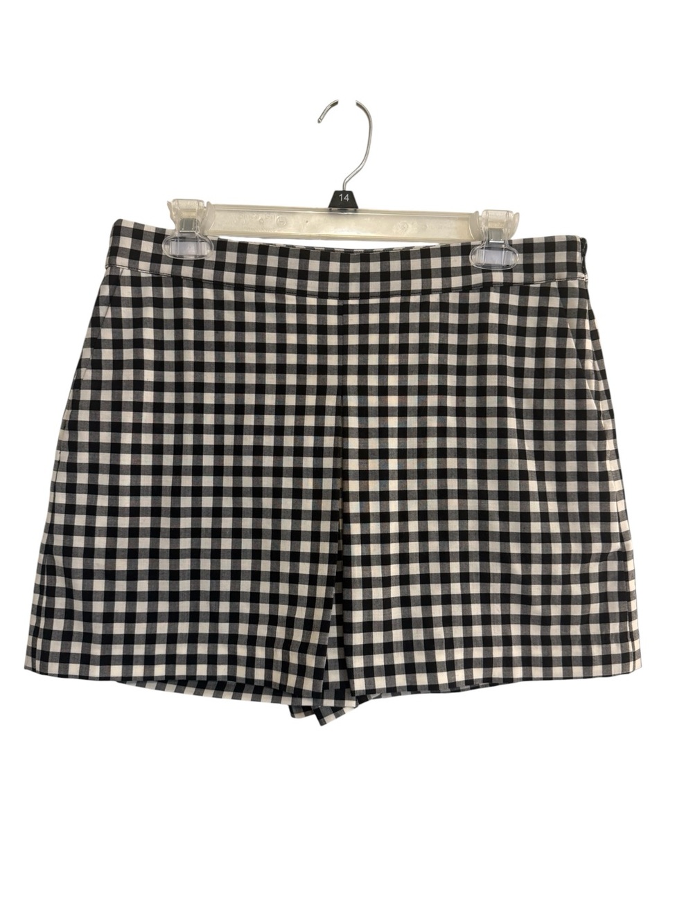 Madewell Gingham Mini Skort True Black White Wool Blend Checkered 8 Cottagecore